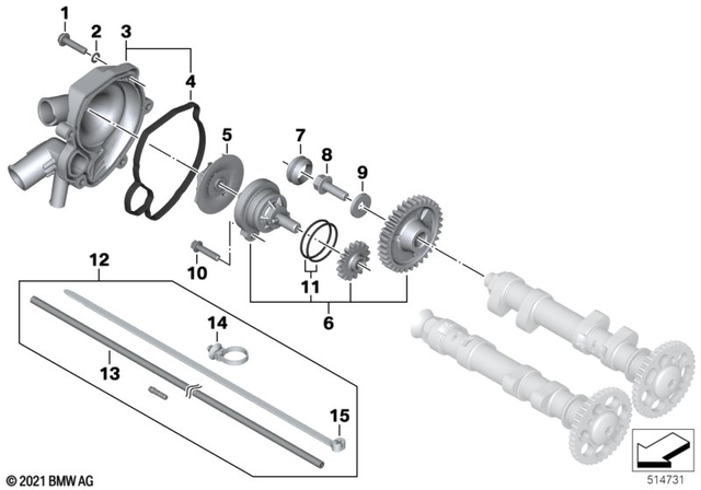 21217706614 - Engine: Torx Bolt - M6X25-8.8 for BMW-Motorrad Image image