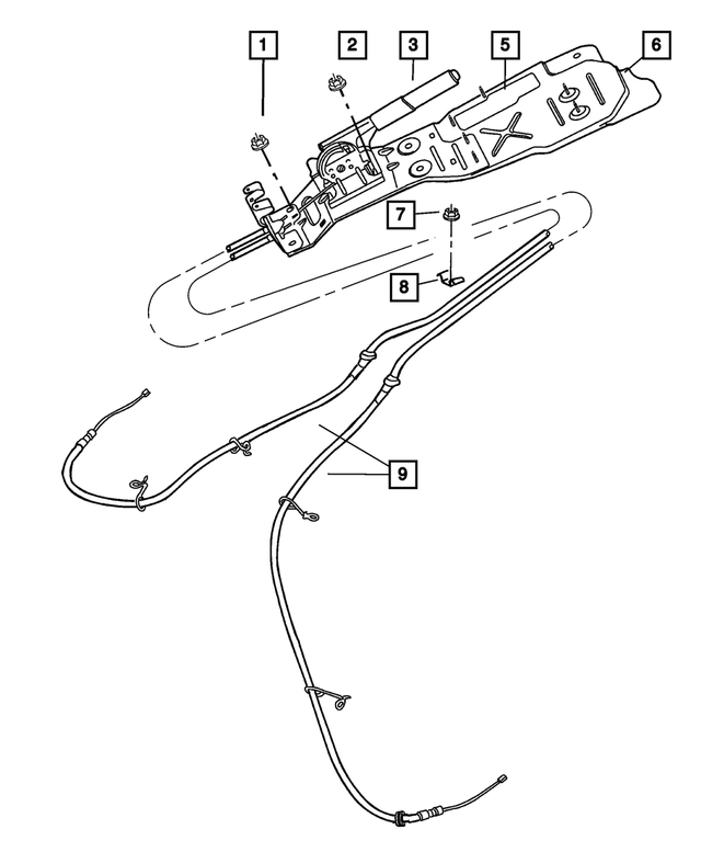 52128391AF - : Parking Brake Bracket for Mopar Image