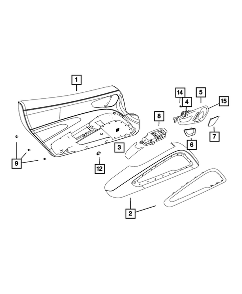 Door Trim Panels-Front and Rear for 2014 SRT Viper #0