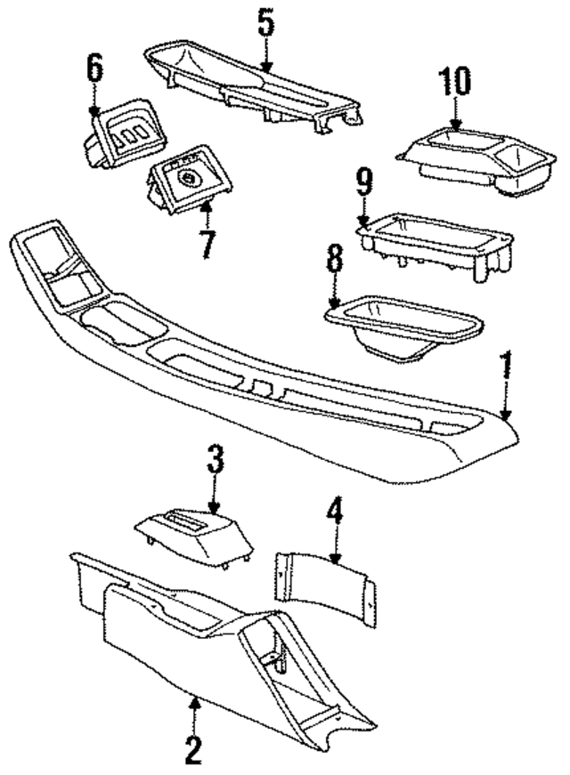 9645520170005T - Body: Console for Porsche Image