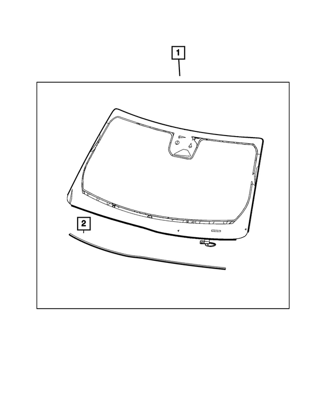 68378351AJ - Glass: Windshield for Mopar Image
