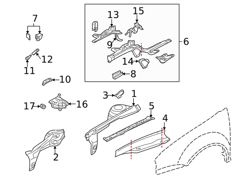 Structural Components & Rails for 2006 Volkswagen Golf #0
