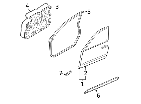Door & Components for 2006 INFINITI G35 #0
