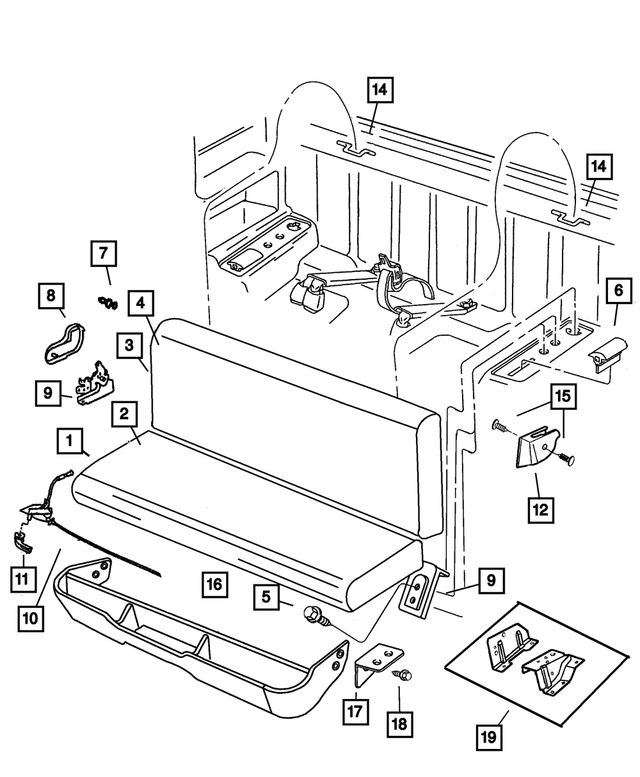 UQ391C3AA - : Rear Seat Cushion for Mopar Image