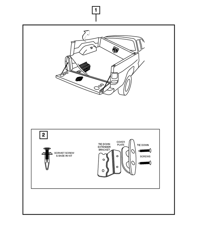 82208952 - : Under Rail Bedliner Kit for Mopar Image