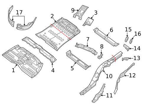 Rear Floor & Rails for 2023 Dodge Durango #0