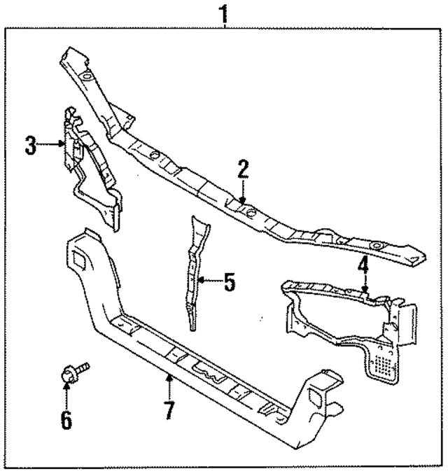 MB959390 - Body: Radiator Support for Mopar Image