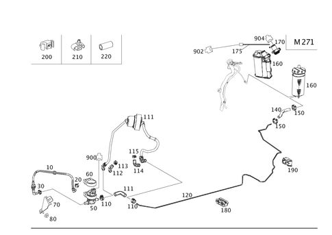 Evaporative Emission Control System for 2013 Mercedes-Benz C250 #0
