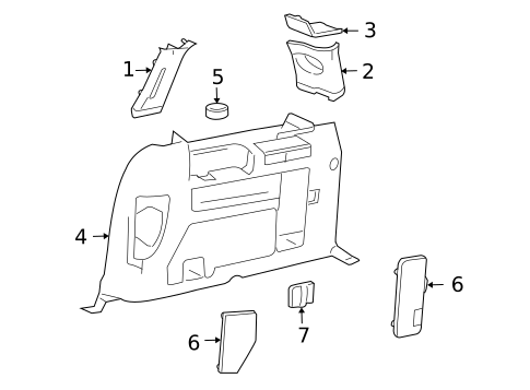 Interior Trim - Side Panel for 2006 Mercury Monterey #0