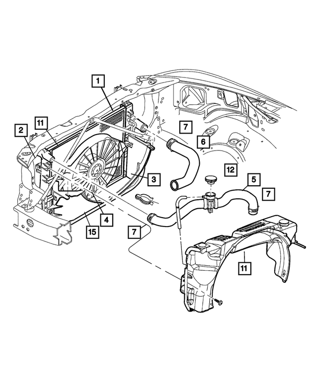 5015421AA - Cooling: Radiator Isolator, Upper for Mopar Image