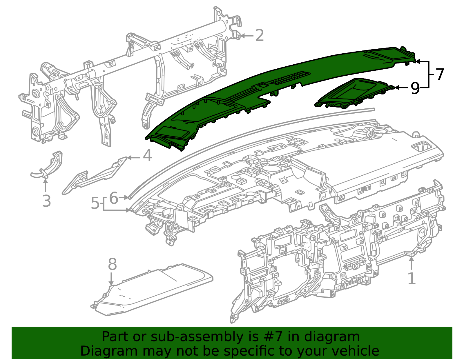 GM Parts | (85011793) - Instrument Panel Trim Panel | GM Parts Store