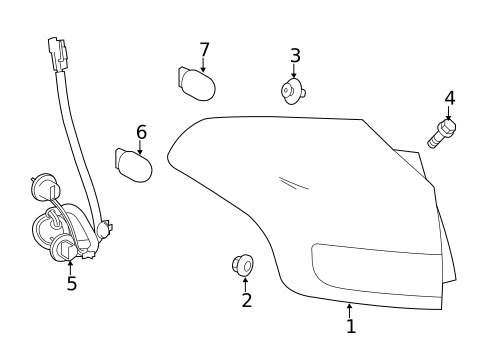 Tail Lamps for 2017 Toyota RAV4 #1
