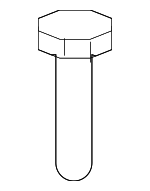 9008010343 - Body: Upper Support Bolt for Toyota: Camry, Grand Highlander, Highlander, Sienna, Tacoma, Venza Image