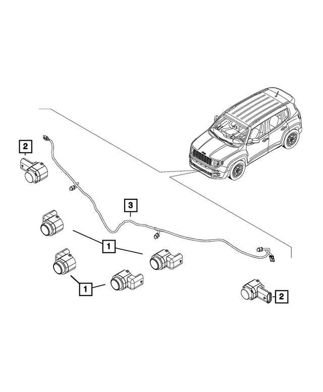 « 68439191AA – Electrical : Assistance De Stationnement Capteur pour Mopar Image »