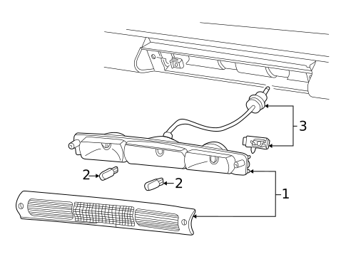 High Mounted Stop Lamp for 2002 Lincoln Blackwood #0