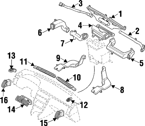 Ducts for 1998 INFINITI Q45 #0