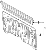 7910092G31 - Body: Back Panel for Nissan: D21, Pickup Image