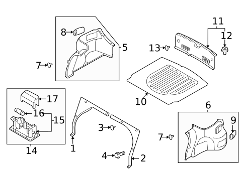 Interior Trim - Rear Body for 2021 Hyundai Elantra #1
