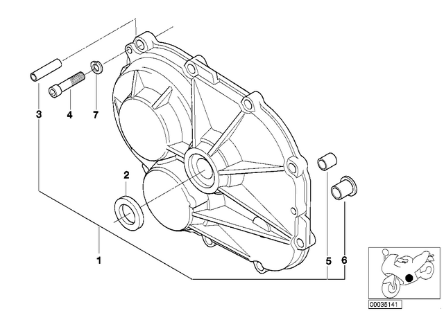 23117683388 - : Housing Cover - Blank for BMW-Motorrad Image