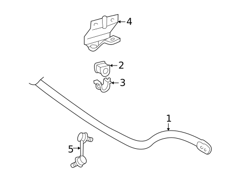 Stabilizer Bar & Components for 2001 Lexus IS300 #1