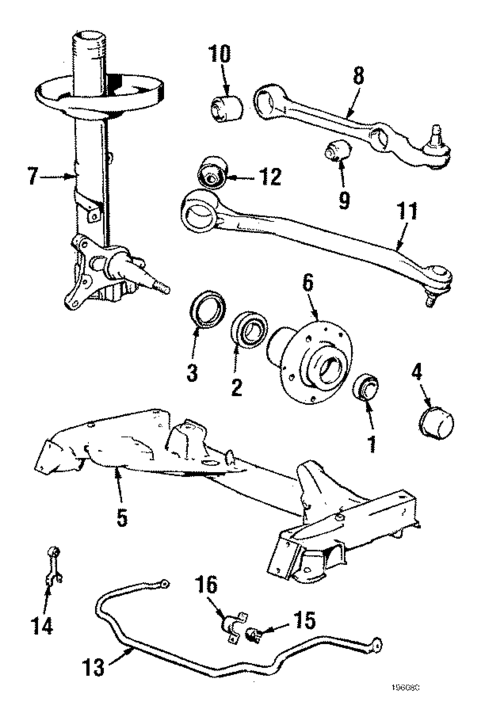Front Suspension for 1984 BMW 733i #0