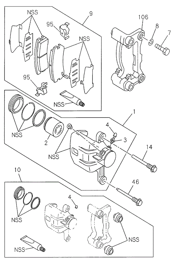 Rear Disk Brake Caliper for 2000 Honda Passport #0