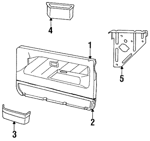 Interior Trim - Front Door for 1995 Honda Passport #0
