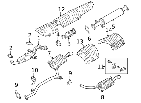 Exhaust Components for 2009 Kia Amanti #0