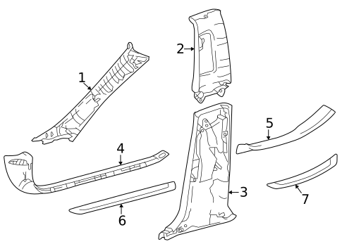 Interior Trim - Pillars for 2025 Toyota Mirai #0
