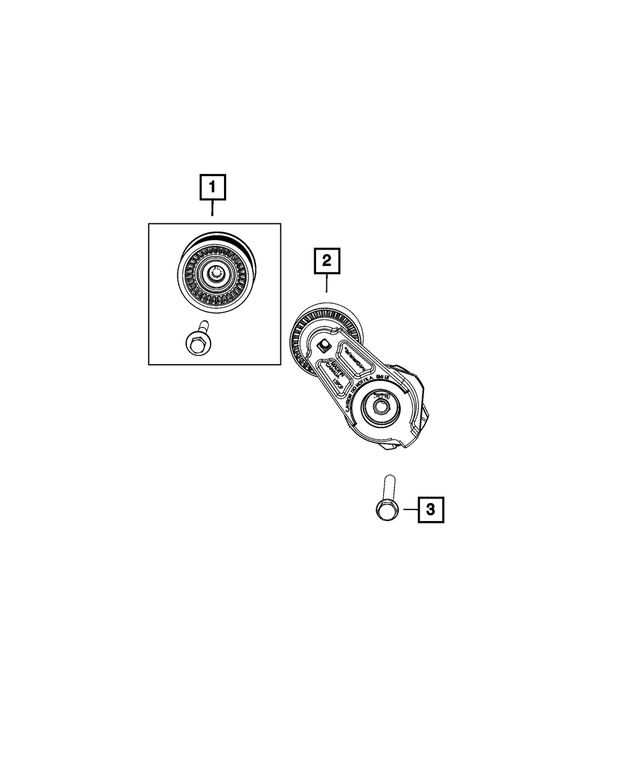 68369755AC - Cooling: Idler Pulley for Mopar Image
