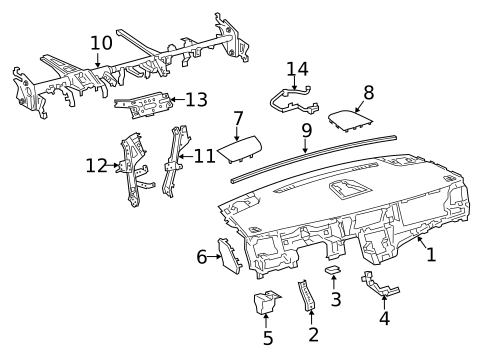 Instrument Panel for 2018 Toyota Sienna #0