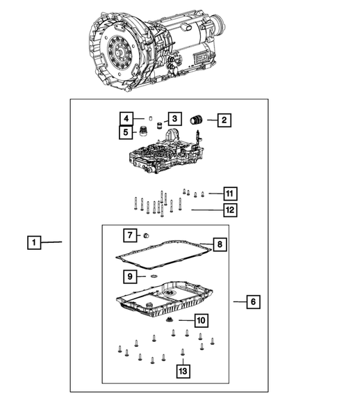 Valve Body, Accumulator, Solenoid and Parking Sprag for 2013 Chrysler 300 #0