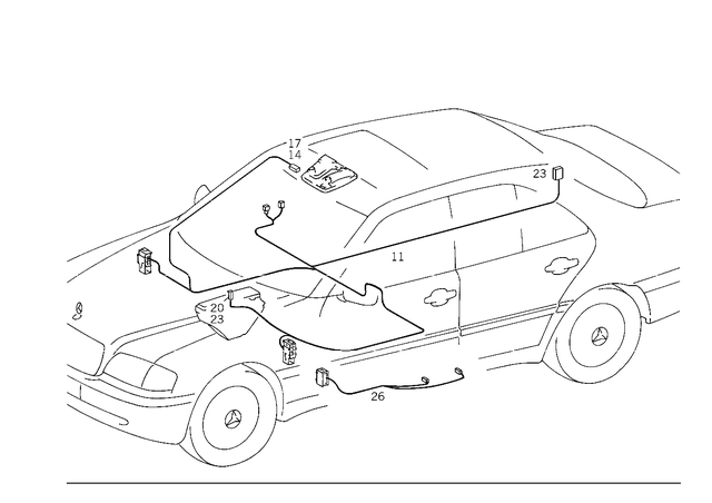 2025404608 - Electrical System: Electric Line for Mercedes-Benz: C220, C230, C280, C43 AMG Image image