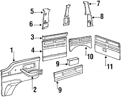 Interior Trim for 1987 Mitsubishi Van #0