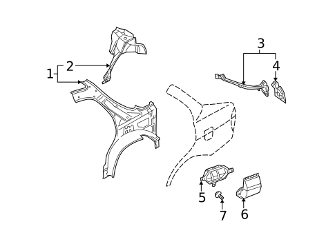 Inner Structure for 2001 Kia Spectra #0