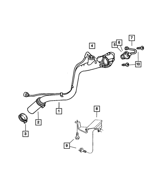 Fuel Tank Filler Tube for 2007 Dodge Caravan | My Mopar Parts