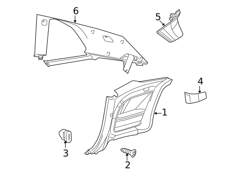 Interior Trim - Quarter Panels for 2018 Dodge Challenger #0