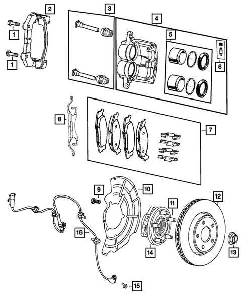 Front Brakes for 2017 Dodge Durango #0