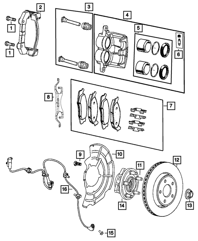 68138844AA - Brakes: Disc Brake Caliper Adapter for Mopar Image image