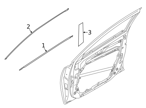 Exterior Trim - Front Door for 2019 Kia Forte #0