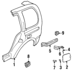 XF5Z12278A96BA - Body: Side Panel for Mercury: Villager Image