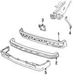 15976629 - Body: Mount Bracket Brace for Chevrolet: S10, S10 Blazer | GMC: Jimmy, Jimmy S15, S15, Sonoma, Syclone, Typhoon | Oldsmobile: Bravada Image