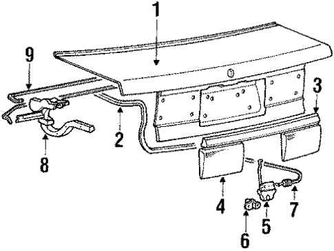 Trunk for 1990 Mitsubishi Mirage #0