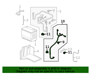 32600-S9V-A01 - Negative Cable 2006-2008 Honda Pilot | Honda Parts Online