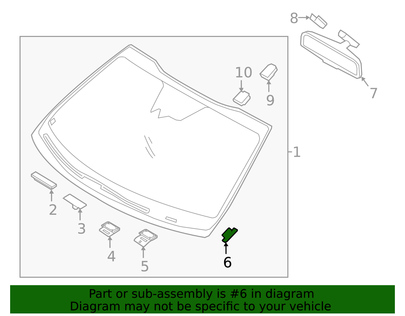 86118-C1000 - Windshield Bracket 2016-2020 Kia Optima | Kia.Parts Store
