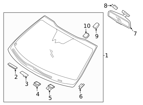 Glass - Windshield for 2016 Kia Optima #1