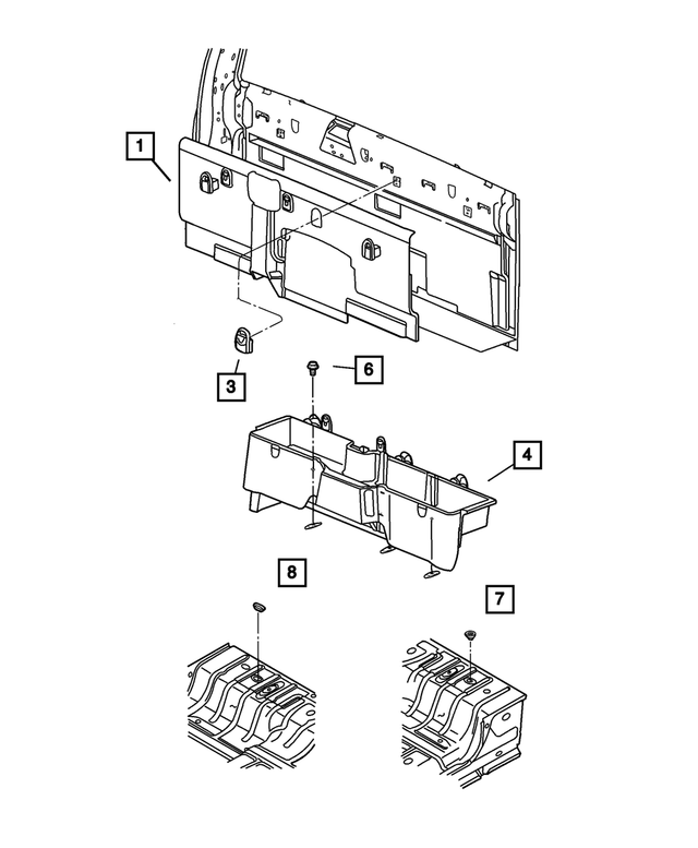 5GR33ZJ8AF - Interior Trim: Cab Back Trim Panel for Mopar Image image