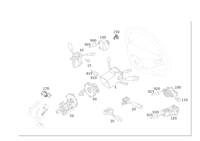 2215403262 - Special Equipment: Strg. Column Switch Mod for Mercedes-Benz: 300S, CL550, CL600, CL63 AMG, CL65 AMG, S350, S400, S600 Image image