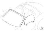 51317051547 - : Green Windshield, Shade Band+Rain Sensor for BMW Image
