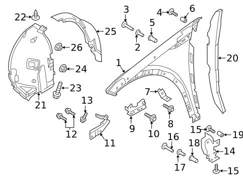 Fender & Components for 2019 Land Rover Discovery Sport #0